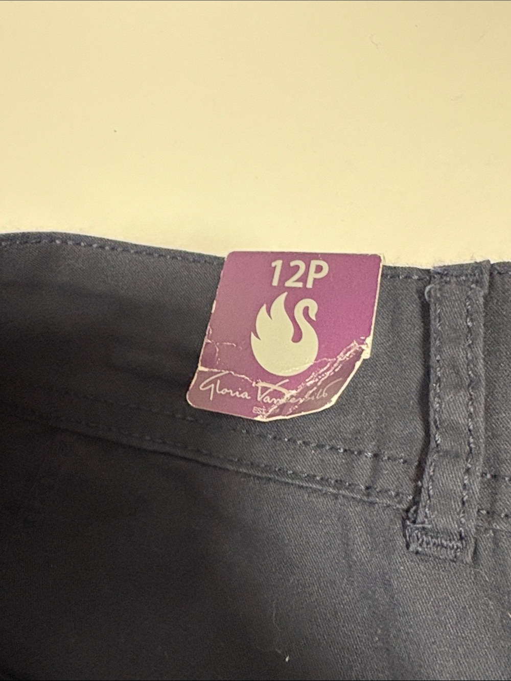 Gloria Vanderbilt Cicely Cargo Pants - Navy Blue - Picture 6 of 7